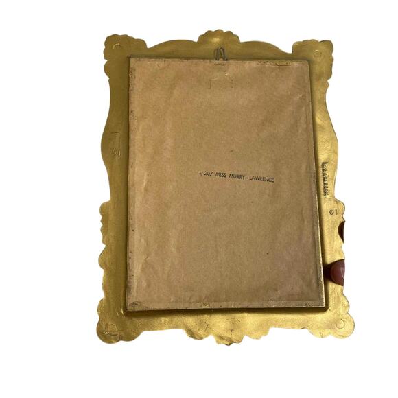 VTG Pair 2 Thomas Lawrence Framed Prints MISS MURRAY & MADAM LE BRUN Ornate Gold - Picture 6 of 7